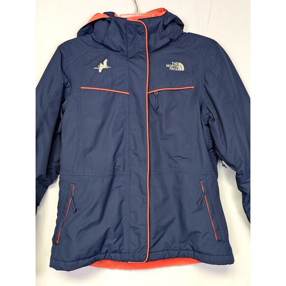 The North Face Inlux Insulated Hyvent Hooded Jacket Medium Blue Fleece Lined - Picture 6 of 13
